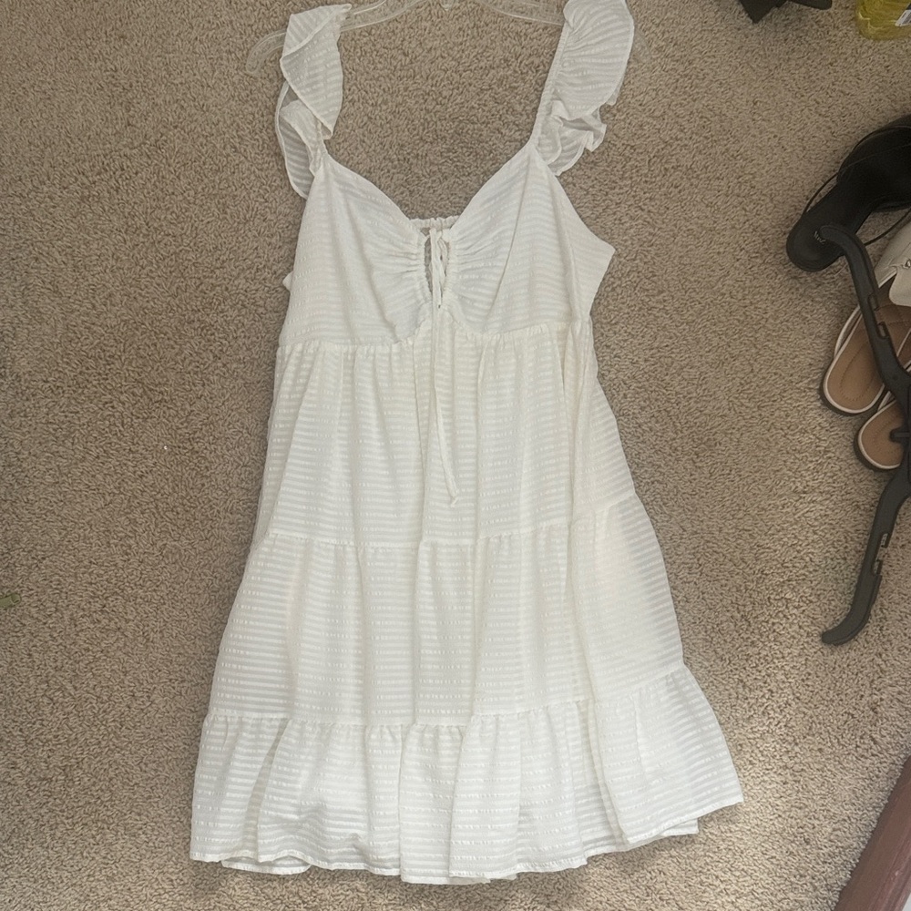Altar'd State White Textured Sleeveless Dress